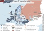 Carte 2/3 Tectonique de la plaque géopolitique européenne. Sécuriser sa sphère d'influence jusqu'à se frotter à l'« étranger proche » russe (1991-2024) ? 