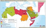 Carte Médias et démocratie dans les pays de la Ligue des Etats arabes