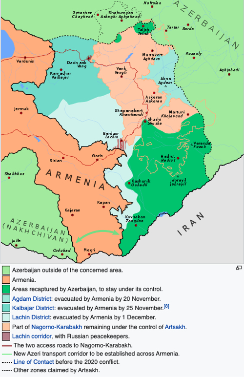 Géopolitique de la Seconde Guerre du Haut-Karabakh, 27 septembre - 9 novembre 2020