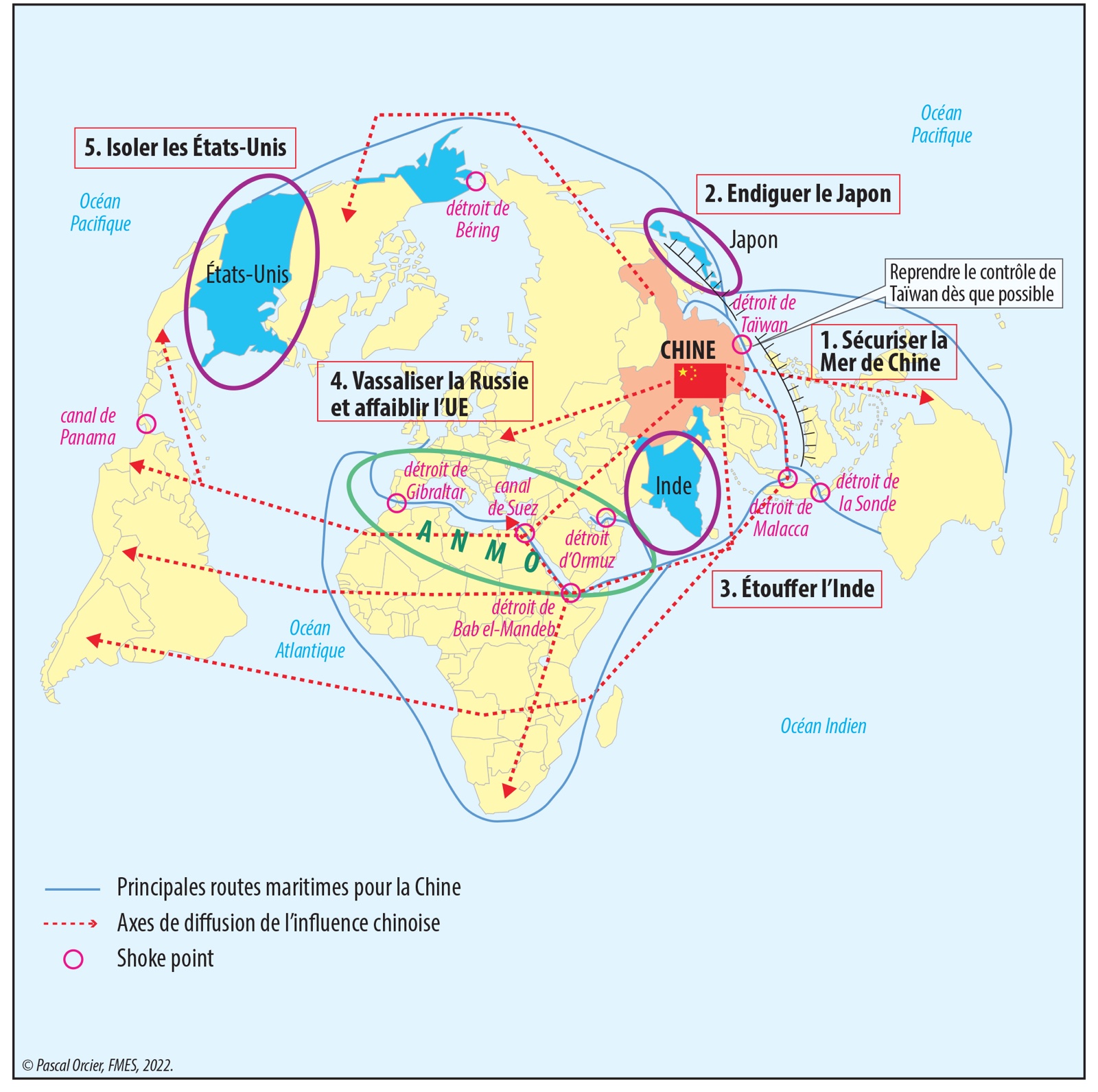 Carte. La grande stratégie chinoise