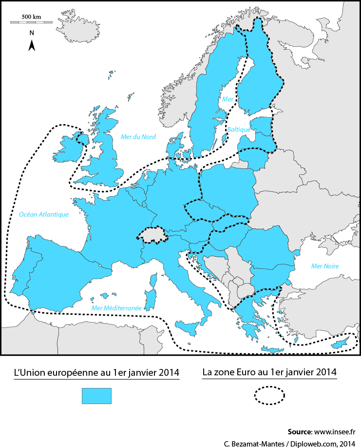 Carte De La Zone Euro à 18 Jusquau 31 Décembre 2014