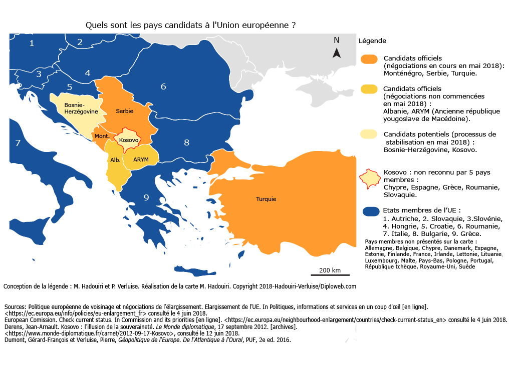 Carte Quels Sont Les Pays Candidats à Lunion Européenne