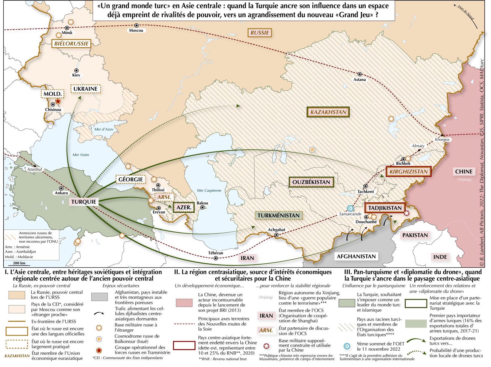 Carte. « Un grand monde turc » en Asie centrale ?