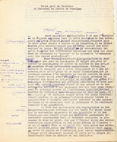 Lucien Poirier, Notes pour un portrait du maréchal de Lattre de Tassigny