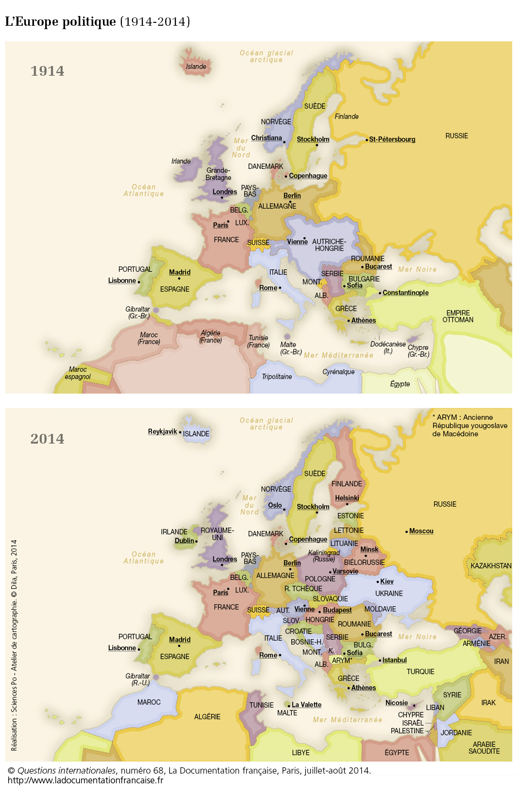 Carte De Leurope Politique 1914 2014 Questions