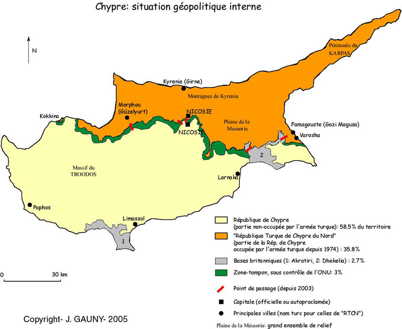 carte chypre et grece - Image