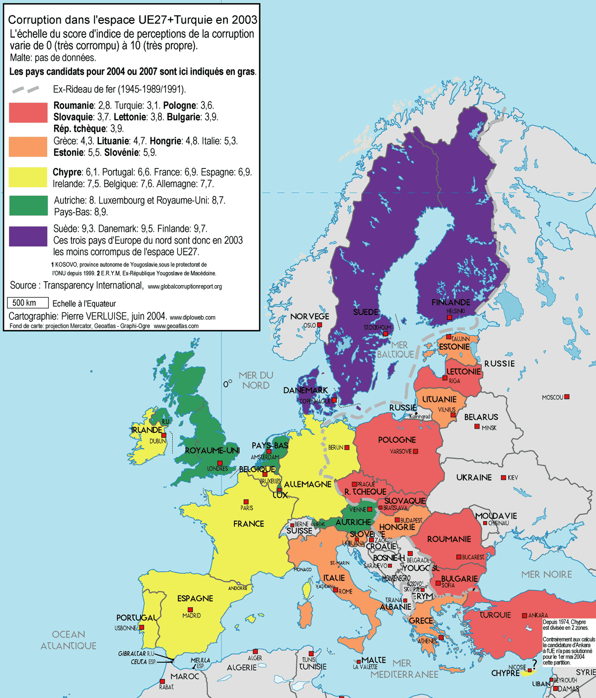 Diplowebcom Géopolitique De Lunion Europeenne Carte De La