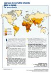 Carte des taux de mortalité infantile dans le monde. De large écarts