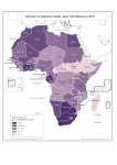 Carte de l'Afrique. Abonnés à la téléphonie mobile