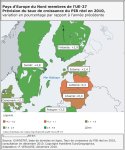 Europe du Nord, prévision du taux de croissance du PIB réel en 2010