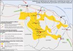 Carte. France d'outre-mer. Organisation et itinéraires de pénétration des orpailleurs clandestins en Guyane
