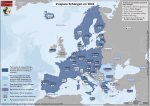 Carte. L'espace Schengen en 2024	
