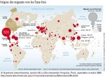 Carte : Origine des migrants vers les Etats-Unis