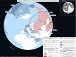 Carte. Exploration habitée de la Lune : vers deux pôles de puissance dans l'espace extra-atmosphérique ? 