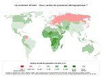 Carte. Le continent africain : futur centre de puissance démographique ? 