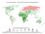 Carte. Le continent africain : futur centre de puissance démographique ? 