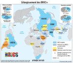 Carte. L'élargissement des BRICS+