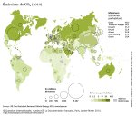 Planisphère des émissions de CO2