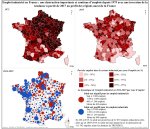 Cartes de l'évolution de l'emploi industriel en France de 1975 à 2019