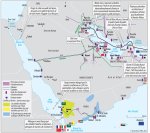 Carte des détroits du Moyen-Orient