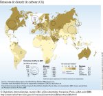 Carte des émissions de dioxyde de carbone 