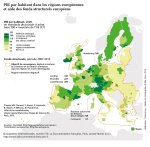 Carte UE PIB par habitant et fonds structurels européens