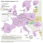 Carte de l'Agence spatiale européenne 2014