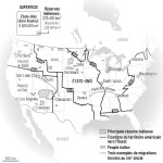 Carte. Etats-Unis. Evolution des frontières et réserves indiennes