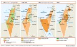 Carte. Les reconfigurations territoriales au Levant depuis 1947