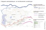 Carte de l'espace centrasiatique : un enclavement numérique